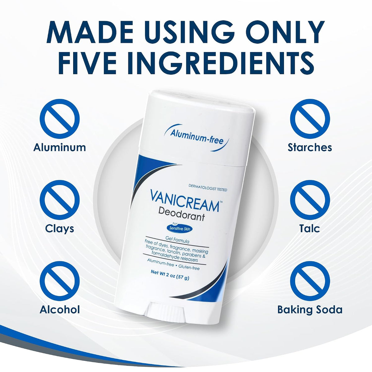 Vanicream Deodorant for Sensitive Skin (White)