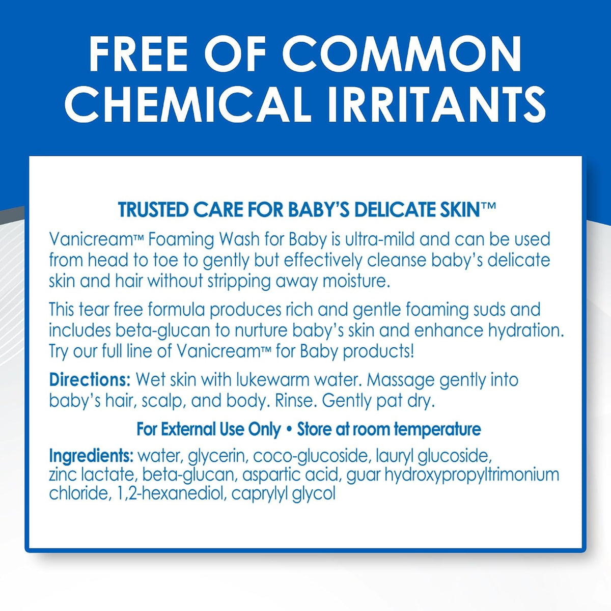 Vanicream Foaming Wash for Baby