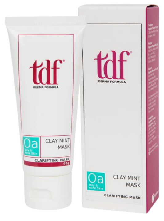 TDF Clay Mint Mask Clarifying Mask for Oily & Acne Skin