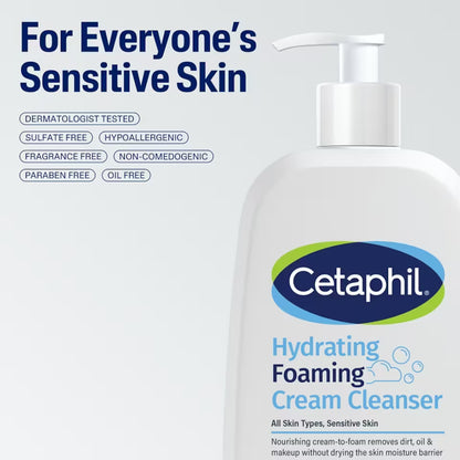 Cetaphil Hydrating Foaming Cream Cleanser