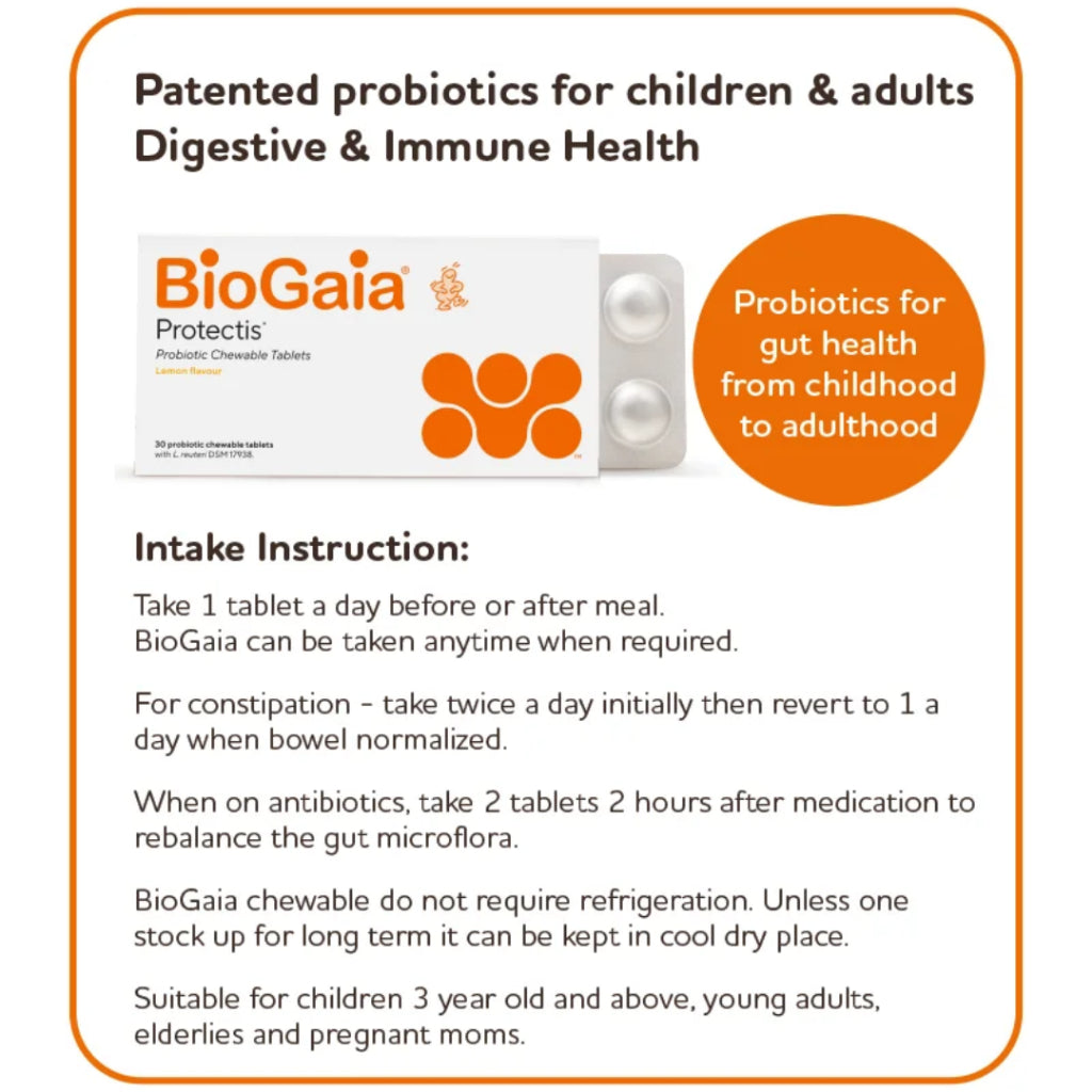 BioGaia Protectis Probiotic Chewable Tablets