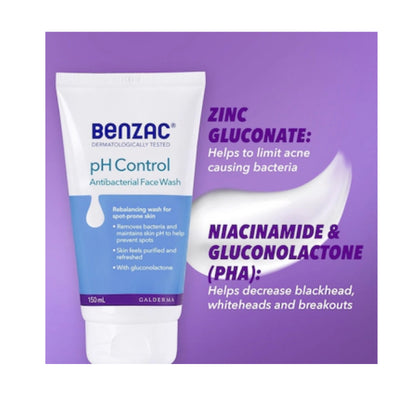 Benzac pH Control Antibacterial Face Wash